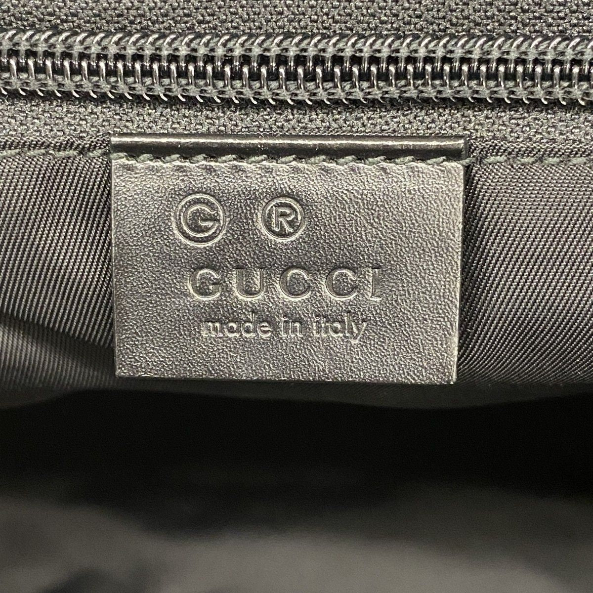 Gucci Handbag Sherry Line Nylon Black Silver 2-Way — view 5