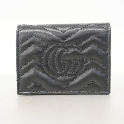 Gucci Wallet GG Marmont Leather Black Gold — view 8