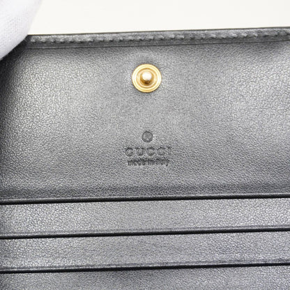 Gucci Wallet GG Marmont Leather Black Gold — view 5