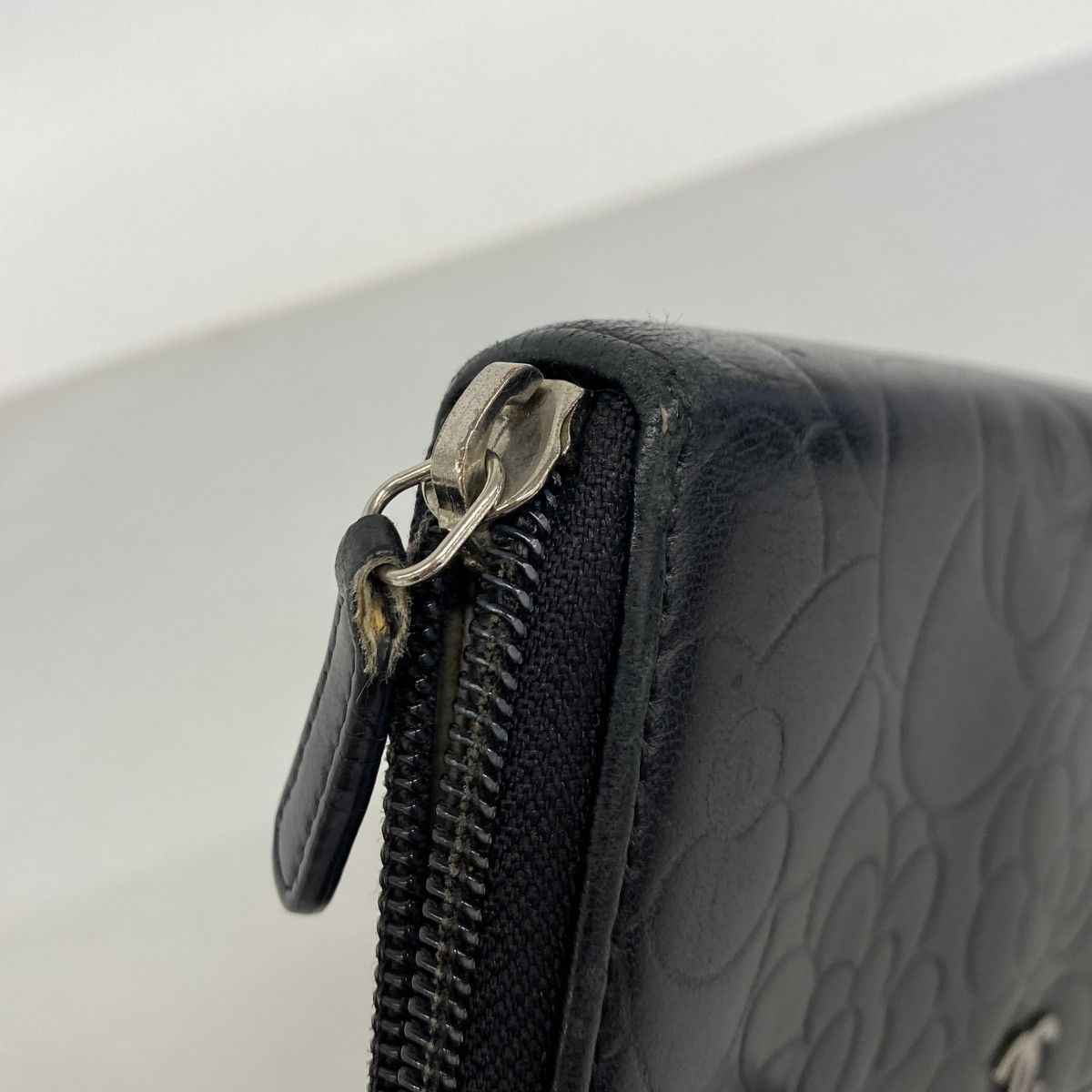 Chanel Wallet Camellia Lambskin Black Silver — view 6
