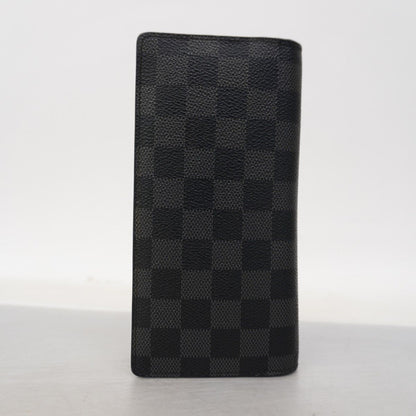 Louis Vuitton Wallet Damier Graphite Portefeuille Brazza Black — view 6