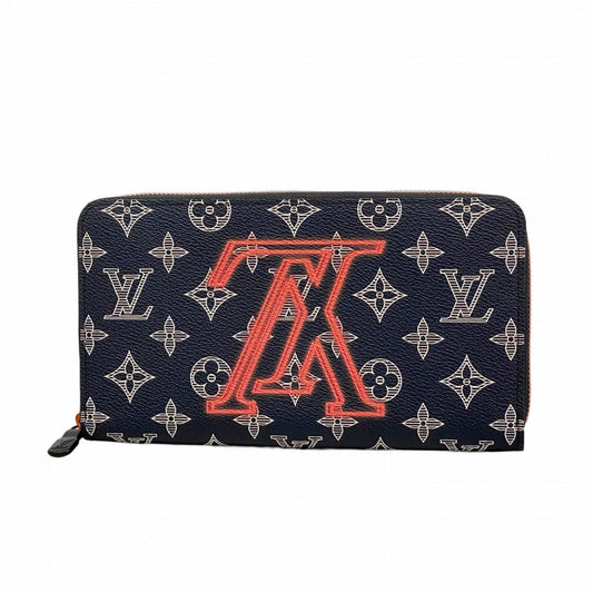 Louis Vuitton Wallet Monogram Ink Upside Down Zippy Organizer NM Navy