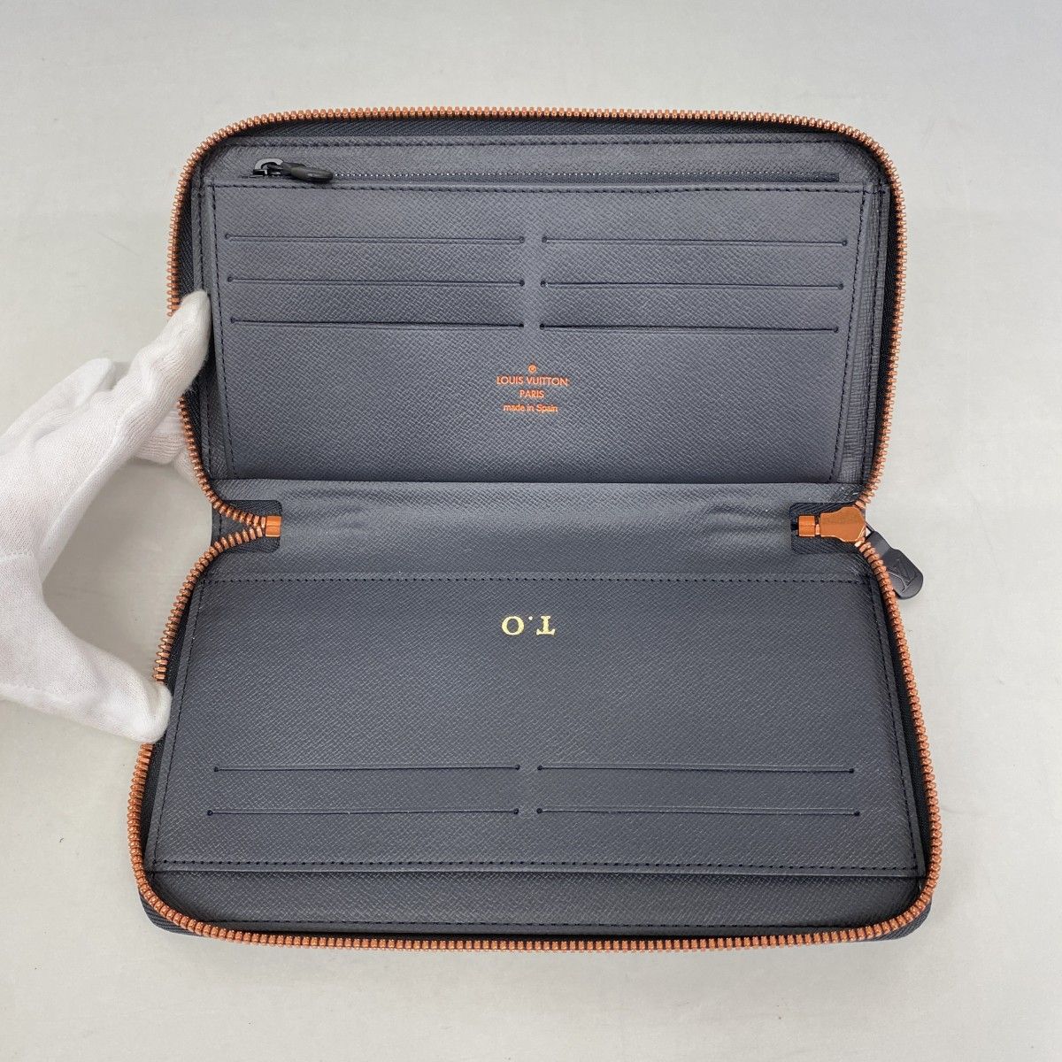 Louis Vuitton Wallet Monogram Ink Upside Down Zippy Organizer NM Navy — view 3