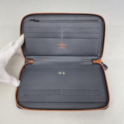 Louis Vuitton Wallet Monogram Ink Upside Down Zippy Organizer NM Navy — view 3