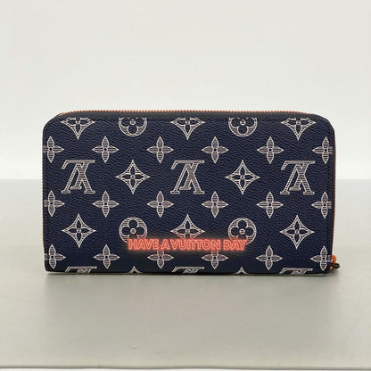 Louis Vuitton Wallet Monogram Ink Upside Down Zippy Organizer NM Navy — view 9