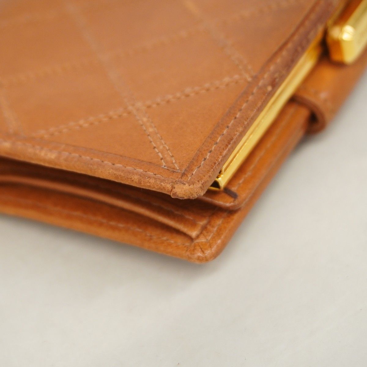 Chanel Wallet Bicolor Lambskin Brown Gold — view 5
