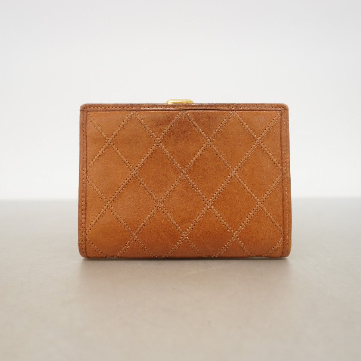Chanel Wallet Bicolor Lambskin Brown Gold — view 7