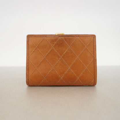 Chanel Wallet Bicolor Lambskin Brown Gold — view 7