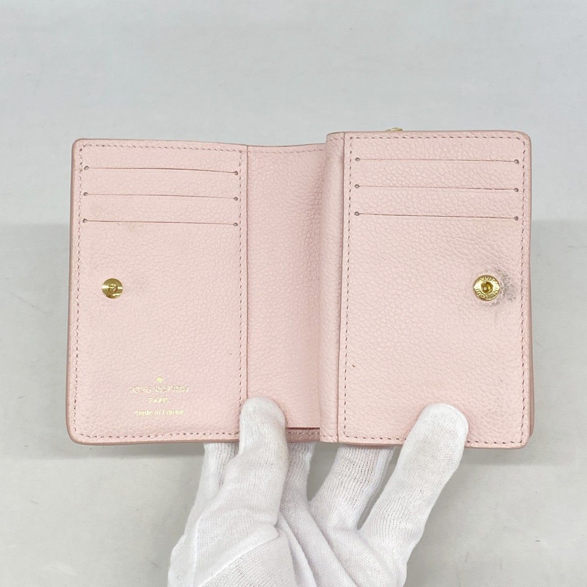 Louis Vuitton Wallet Monogram Empreinte Broderie Portefeuille Clair Pink — view 3