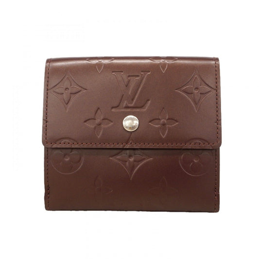 Louis Vuitton Trifold Wallet Monogram Matte Porte-Monnaie Billets Carte Cles