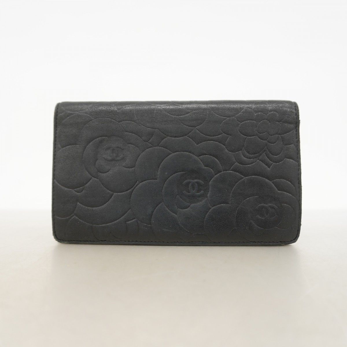 Chanel Wallet Camellia Lambskin Black Silver — view 7