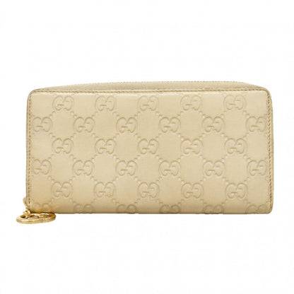 Gucci Wallet Guccissima Leather Beige Gold