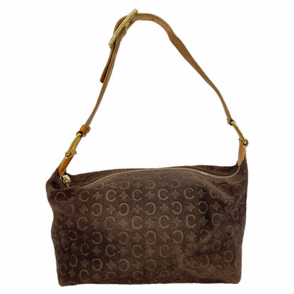 Celine Handbag C Macadam Suede Brown Gold