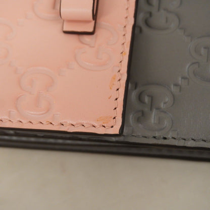 Gucci Wallet Guccissima Leather Gray Pink Champagne Gold — view 5