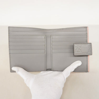 Gucci Wallet Guccissima Leather Gray Pink Champagne Gold — view 3