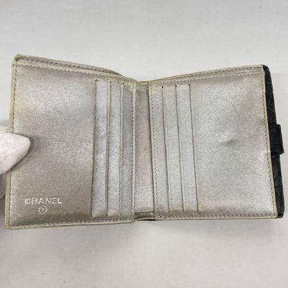 Chanel Wallet Camellia Lambskin Black Silver — view 3