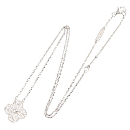Van Cleef & Arpels Necklace Vintage Alhambra Diamond 37 41.5 cm 18k White Gold — view 2