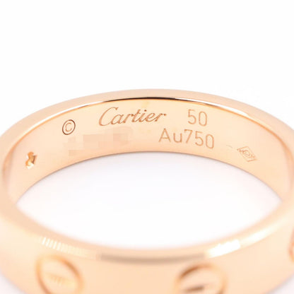 Cartier Ring Mini Love 18k Pink Gold Diamond — view 3