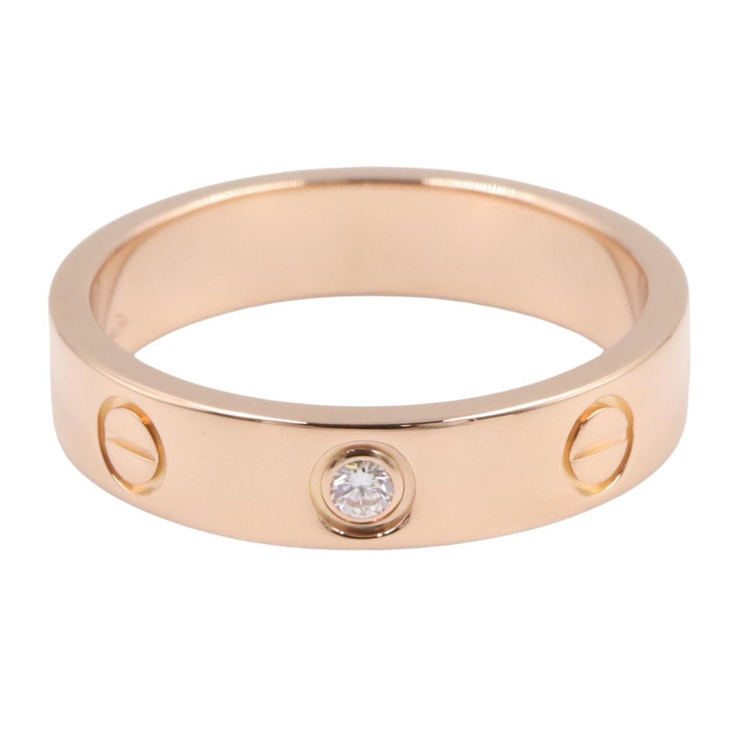 Cartier Ring Mini Love 18k Pink Gold Diamond — view 2
