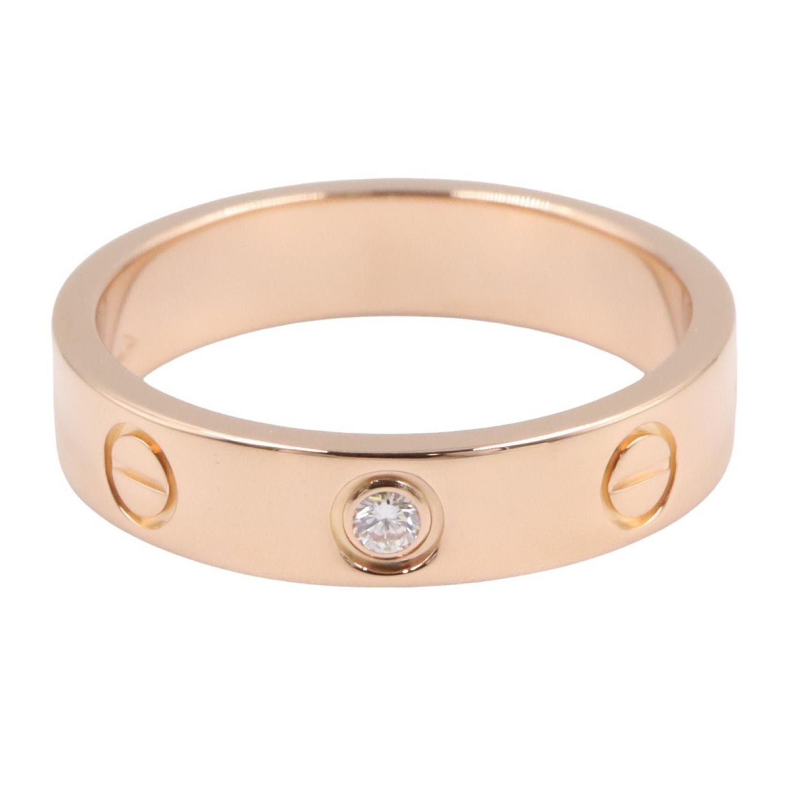 Cartier Ring Mini Love 18k Pink Gold Diamond — view 2