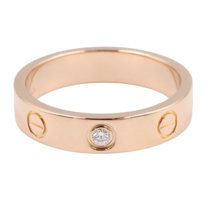 Cartier Ring Mini Love 18k Pink Gold Diamond — view 2