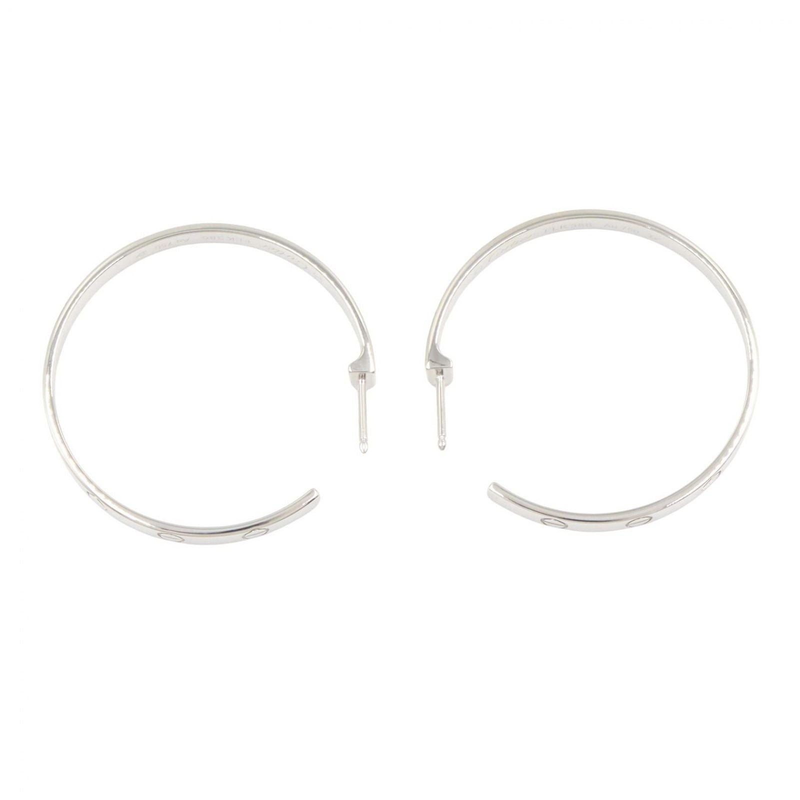 Cartier Earrings Love Hoop 18k White Gold — view 3