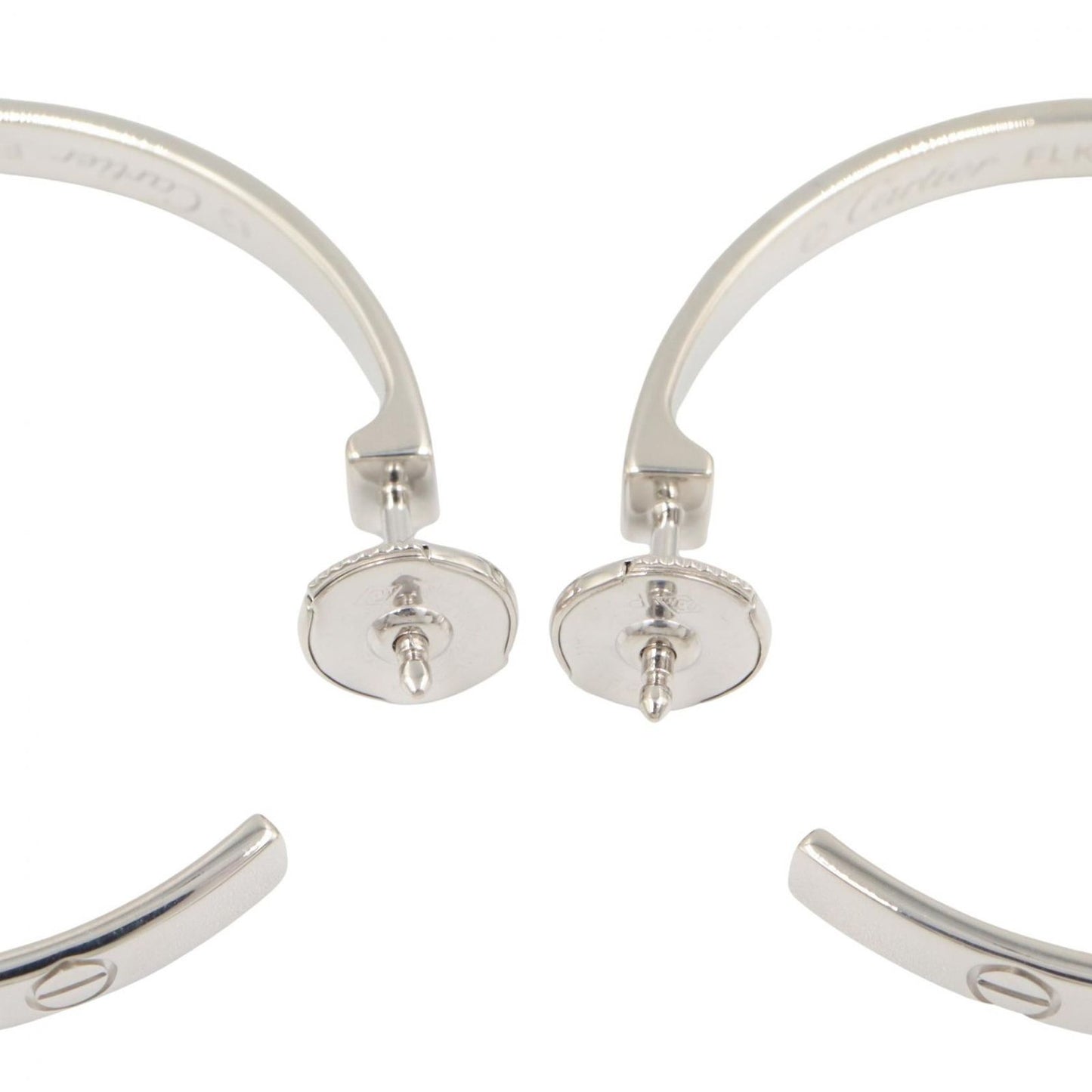 Cartier Earrings Love Hoop 18k White Gold — view 2