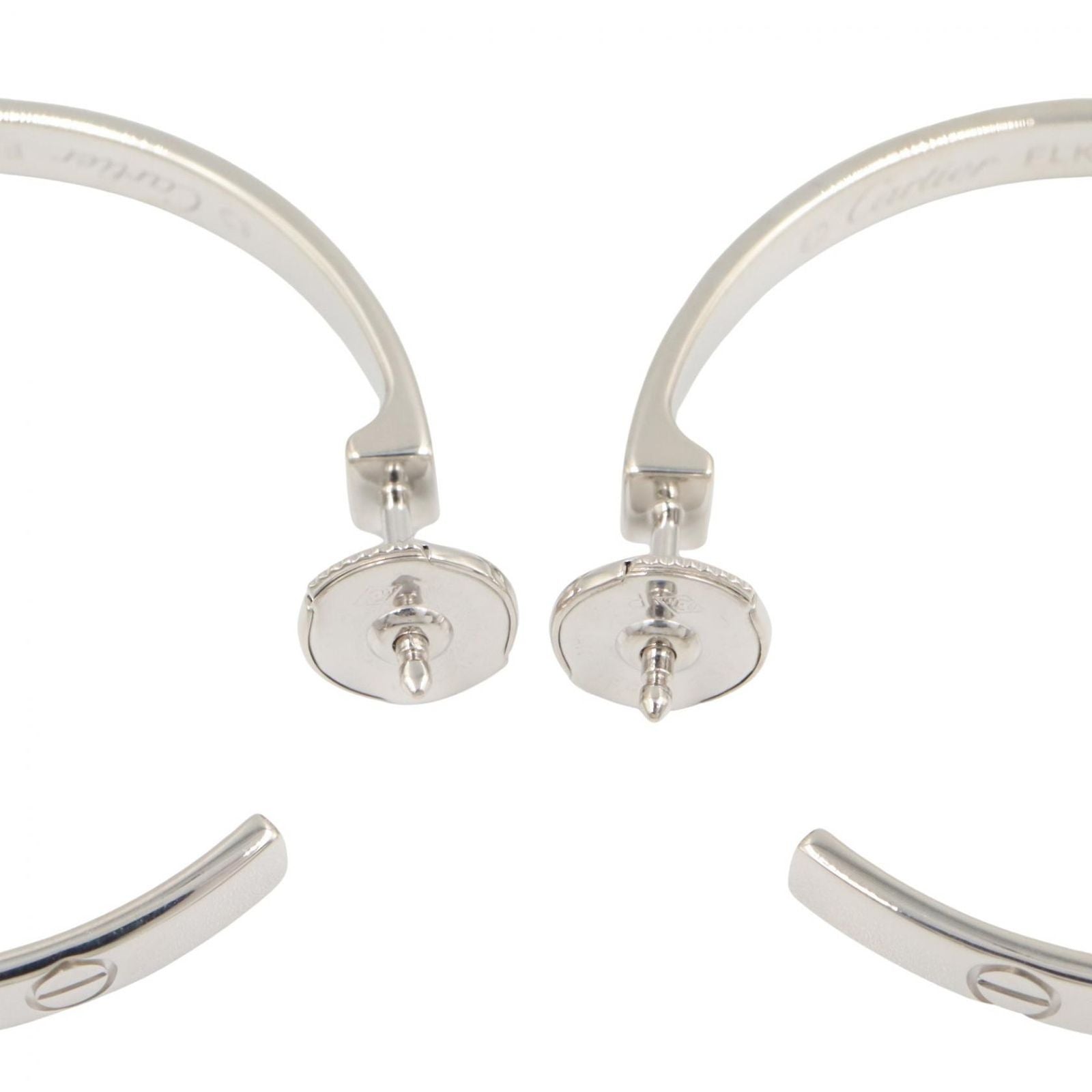 Cartier Earrings Love Hoop 18k White Gold — view 2