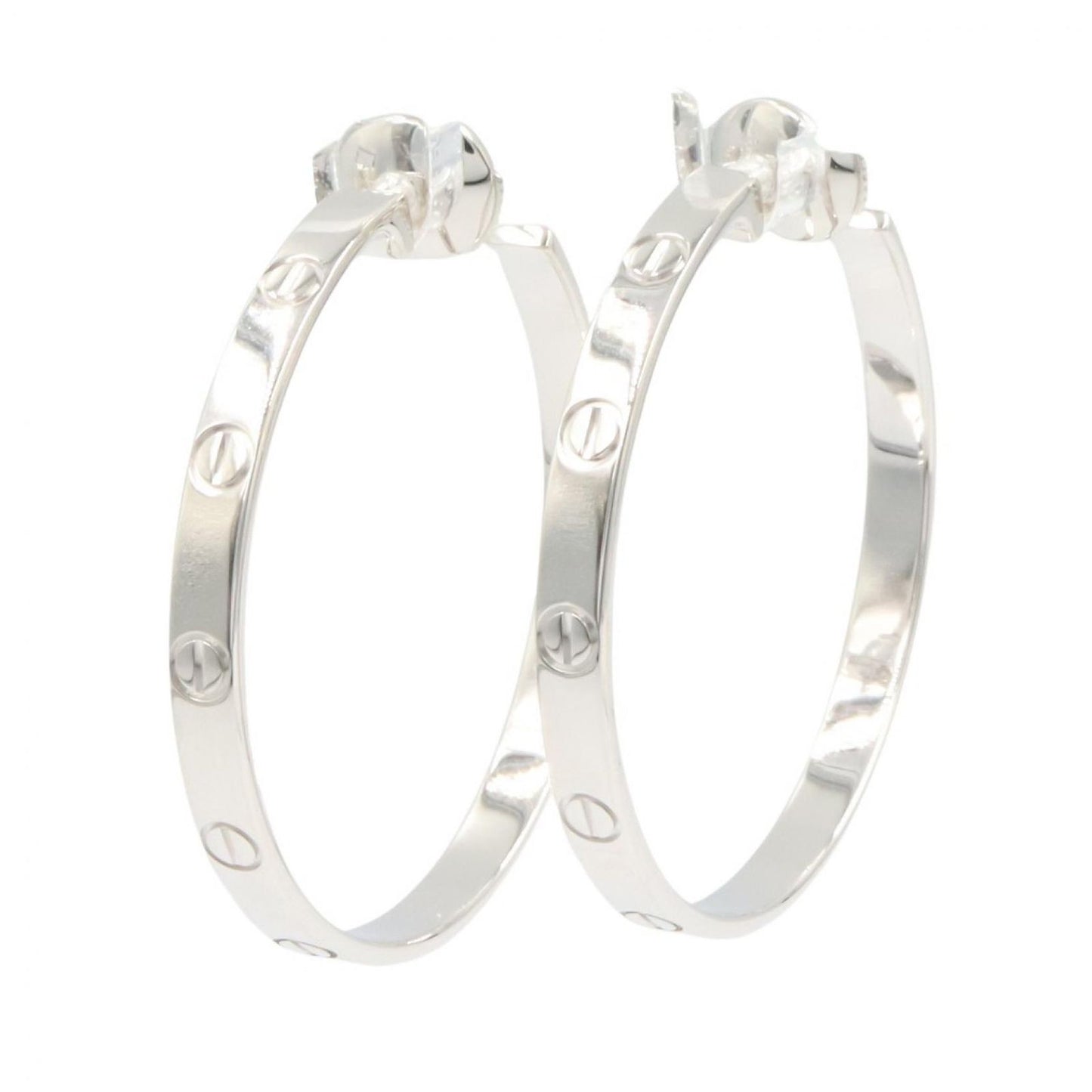Cartier Earrings Love Hoop 18k White Gold