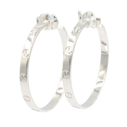 Cartier Earrings Love Hoop 18k White Gold