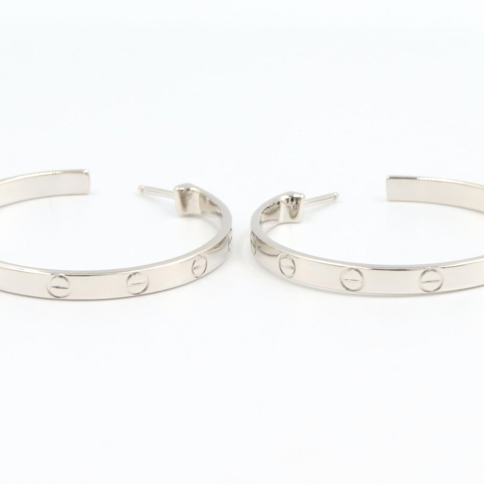 Cartier Earrings Love Hoop 18k White Gold — view 6
