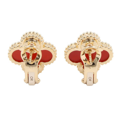Van Cleef & Arpels Earrings Vintage Alhambra Canelian 18k — view 2