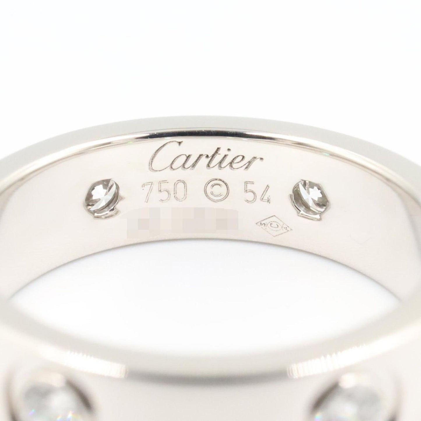Cartier Ring Love 18k White Gold Diamond — view 4