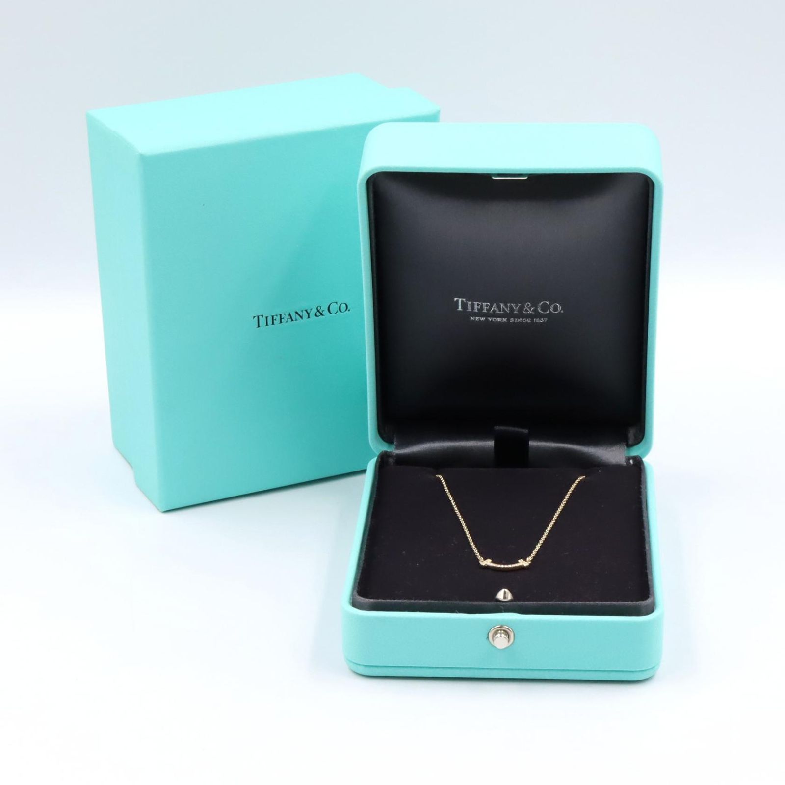 Tiffany & Co Necklace T Smile Mini Diamond 40 45.5 cm 18k — view 7