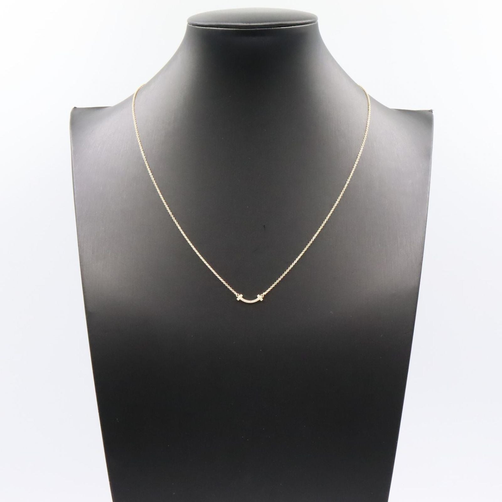 Tiffany & Co Necklace T Smile Mini Diamond 40 45.5 cm 18k — view 8