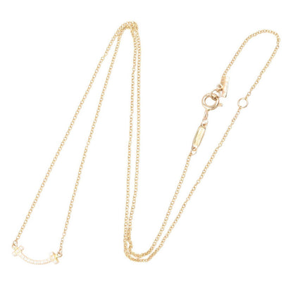 Tiffany & Co Necklace T Smile Mini Diamond 40.5 45.5 cm 18k Pink Gold — view 2