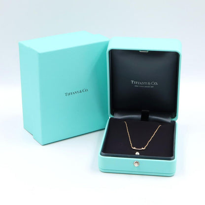 Tiffany & Co Necklace T Smile Mini Diamond 40.5 45.5 cm 18k Pink Gold — view 6