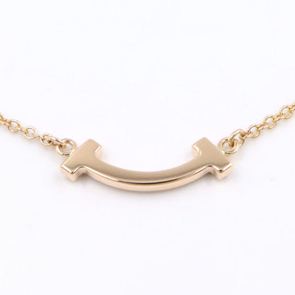 Tiffany & Co Necklace T Smile Mini Diamond 40.5 45.5 cm 18k Pink Gold — view 5