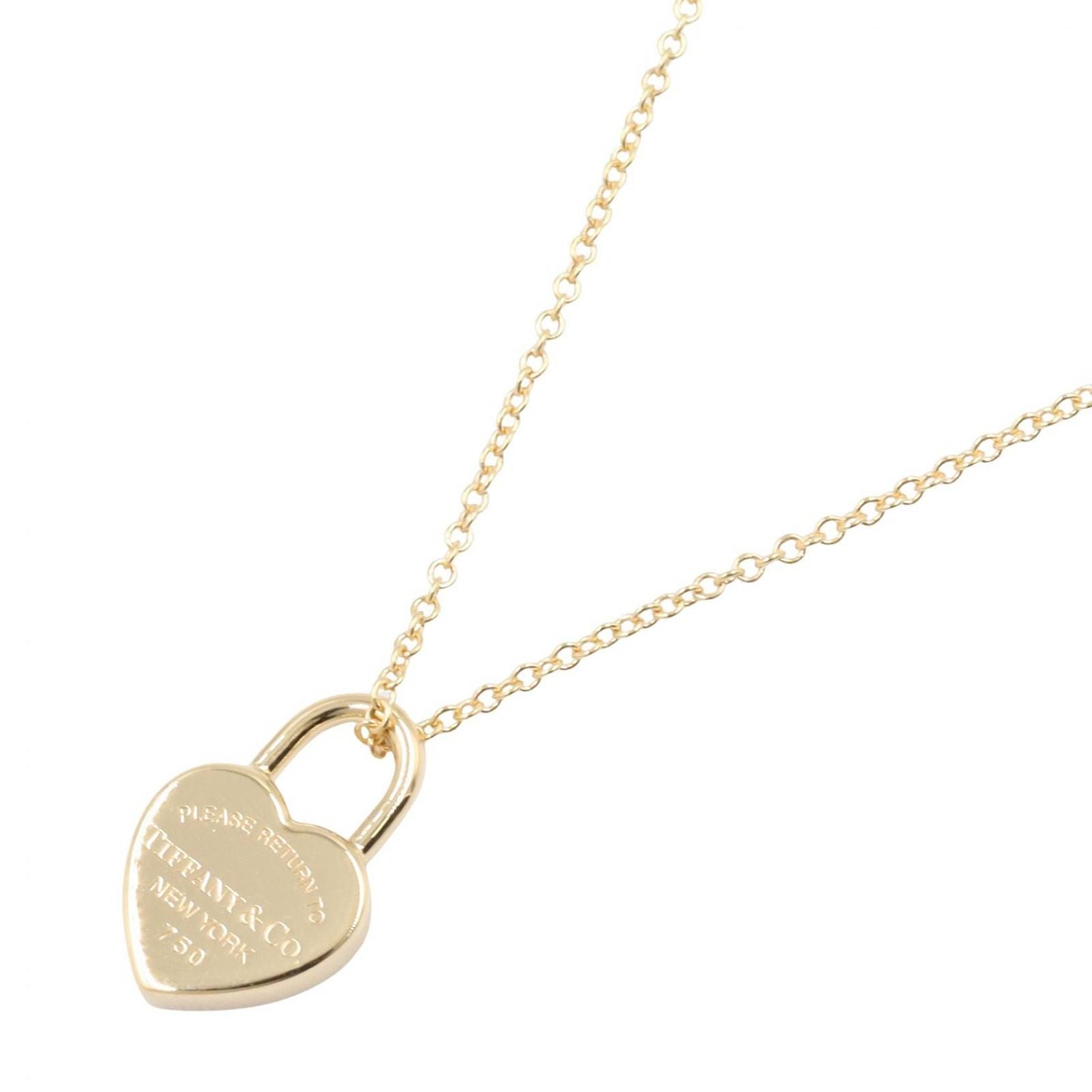 Tiffany & Co Necklace Heart Lock 18k