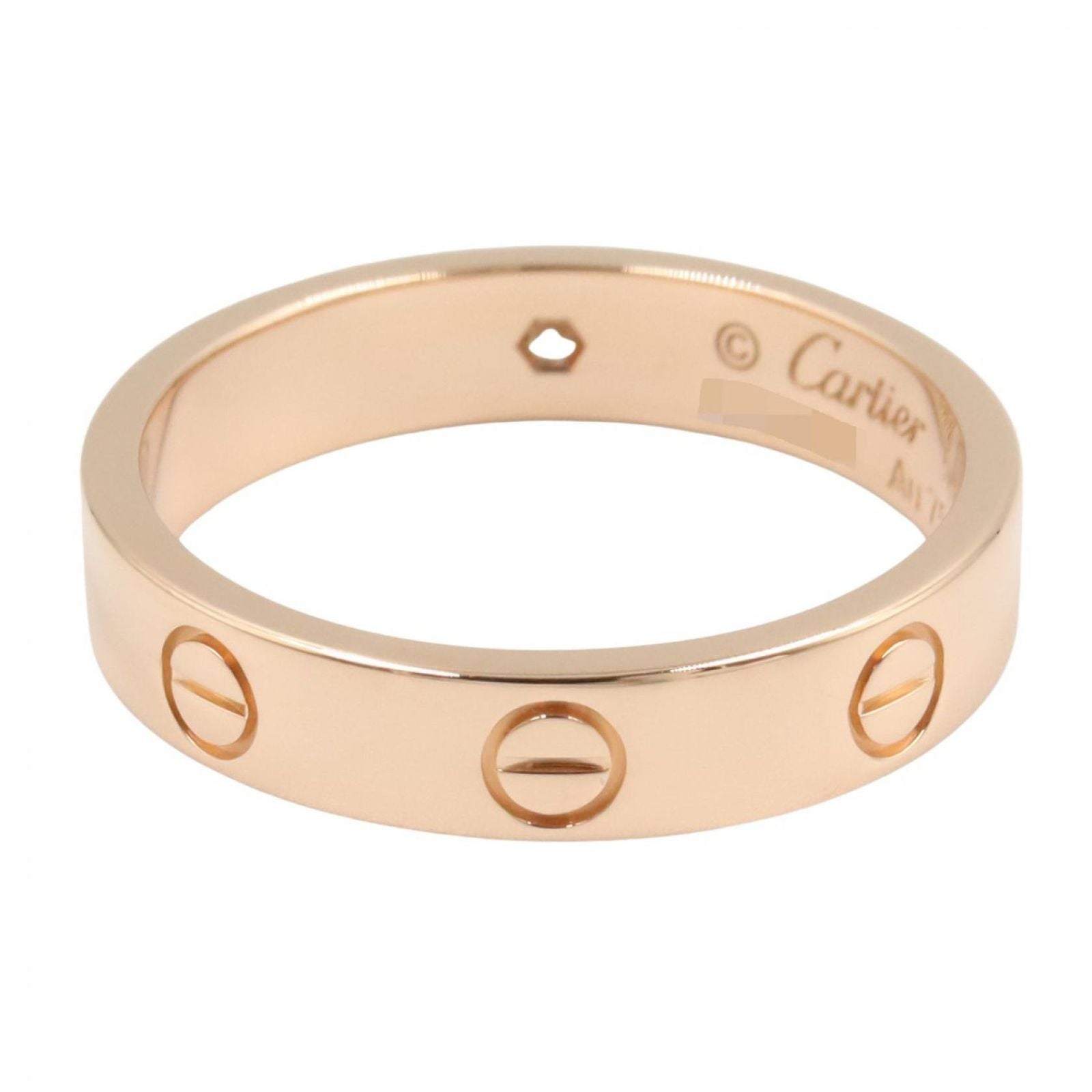 Cartier Ring Mini Love 18k Pink Gold Diamond — view 3