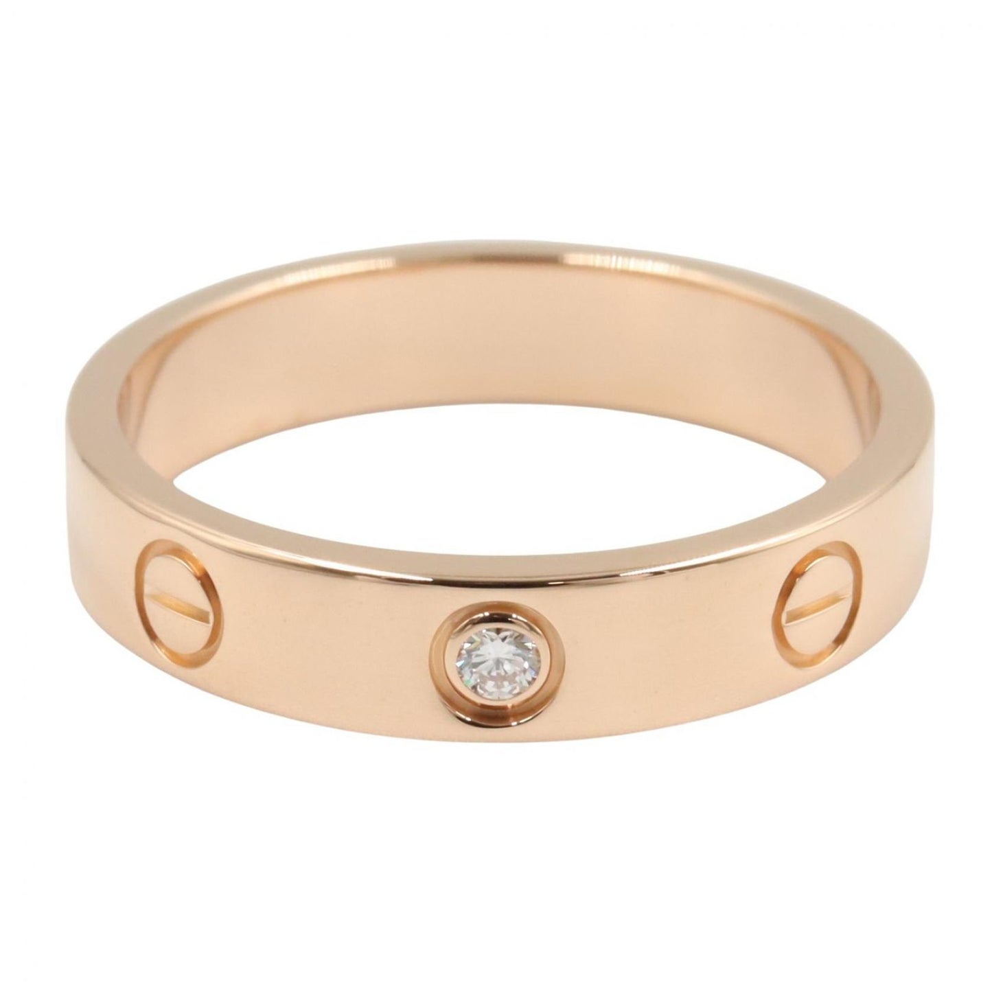 Cartier Ring Mini Love 18k Pink Gold Diamond — view 2