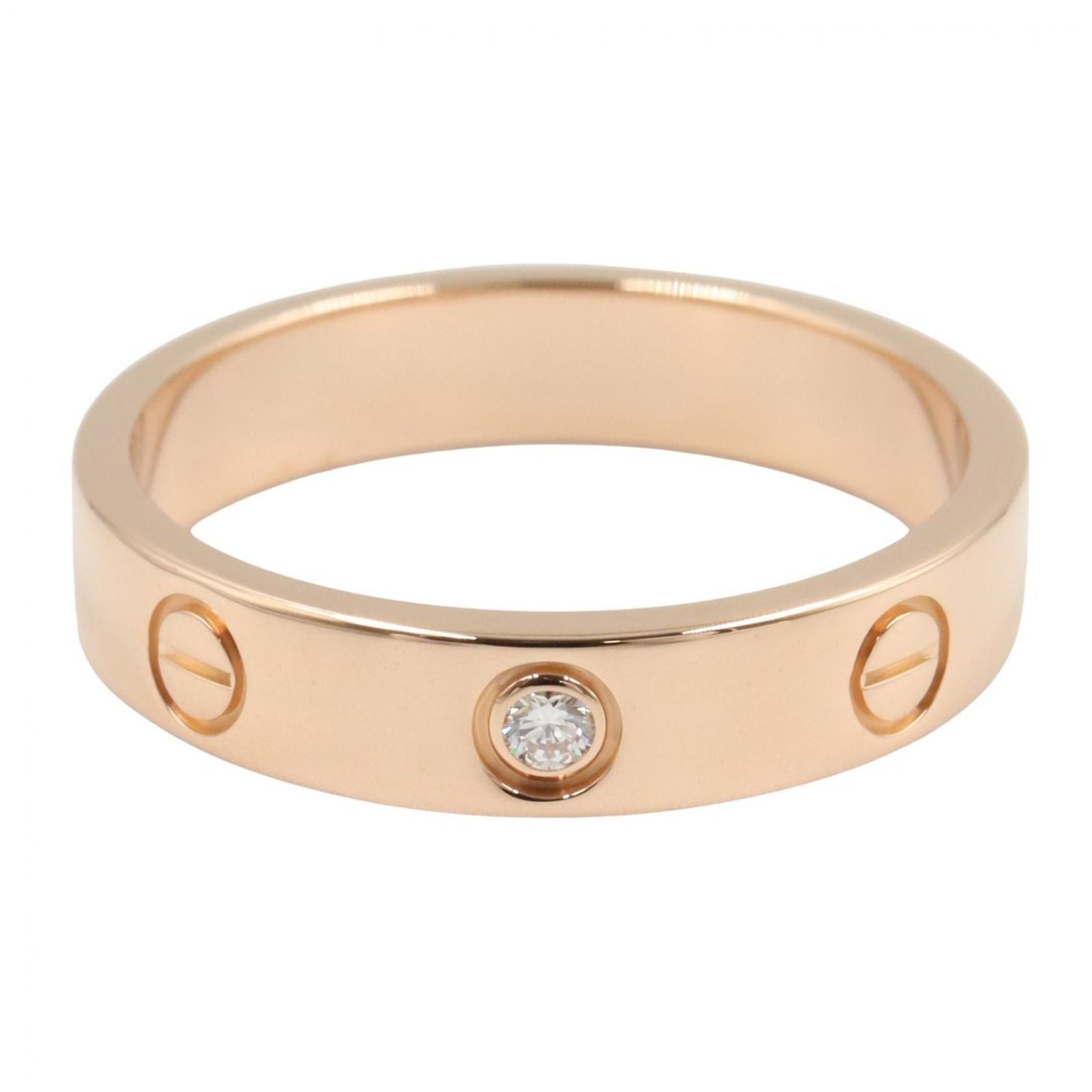 Cartier Ring Mini Love 18k Pink Gold Diamond — view 2