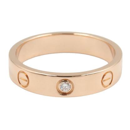 Cartier Ring Mini Love 18k Pink Gold Diamond — view 2