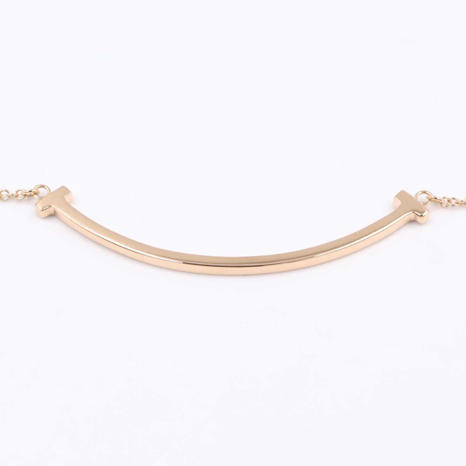 Tiffany & Co Necklace T Smile Small 40.5 45.5 cm 18k Pink Gold — view 6