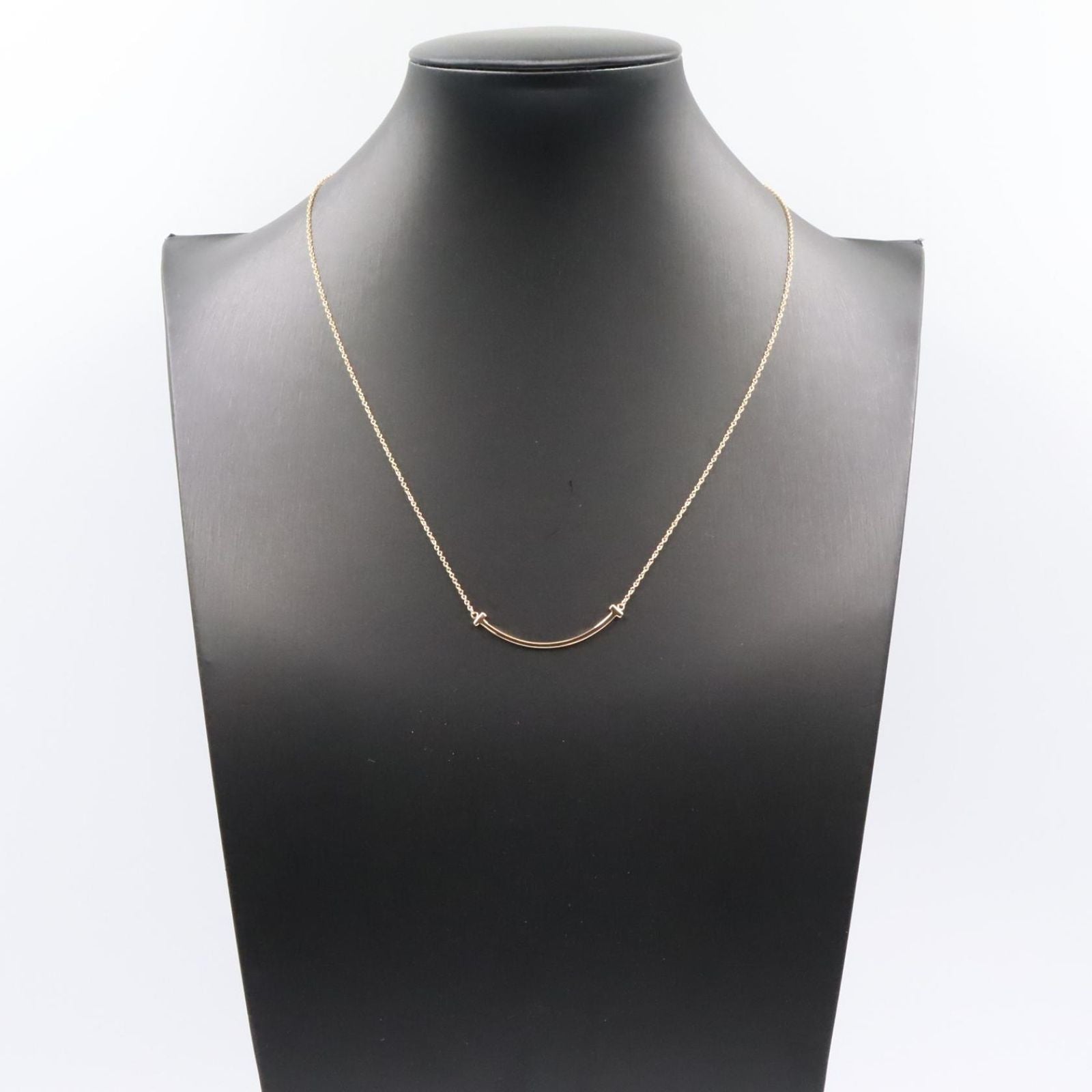 Tiffany & Co Necklace T Smile Small 40.5 45.5 cm 18k Pink Gold — view 7