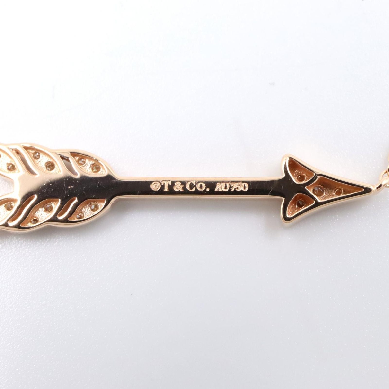 Tiffany & Co Necklace Arrow Diamond 18k Pink Gold — view 3