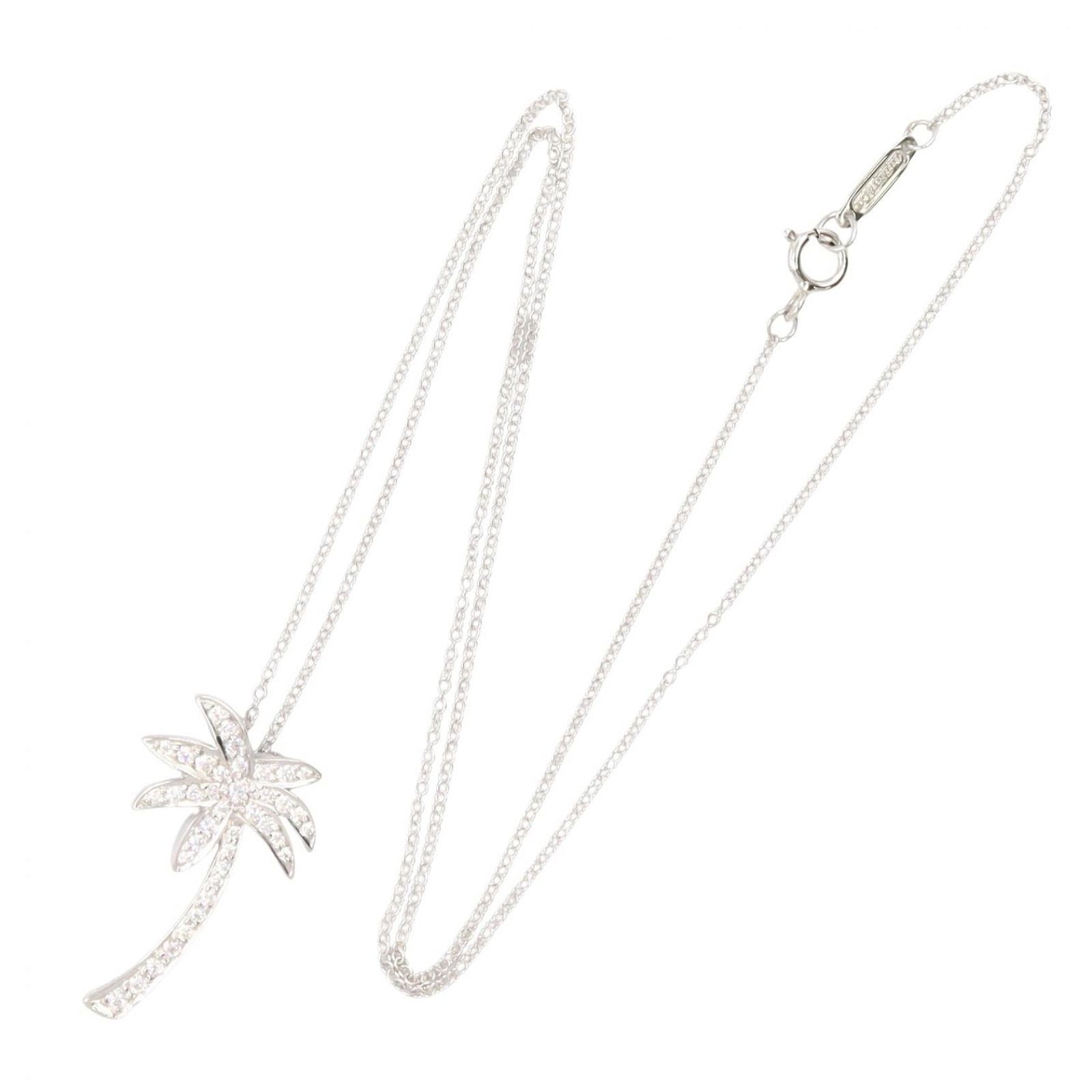 Tiffany & Co Necklace Palm Tree Diamond 41 cm Platinum — view 2