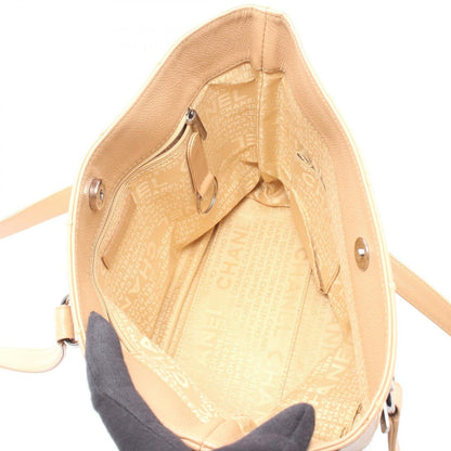 Chanel Tote Choco Bar Beige Caviar Leather — view 3