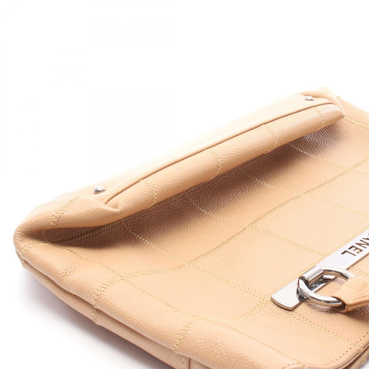 Chanel Tote Choco Bar Beige Caviar Leather — view 8