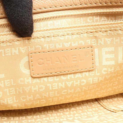 Chanel Tote Choco Bar Beige Caviar Leather — view 4